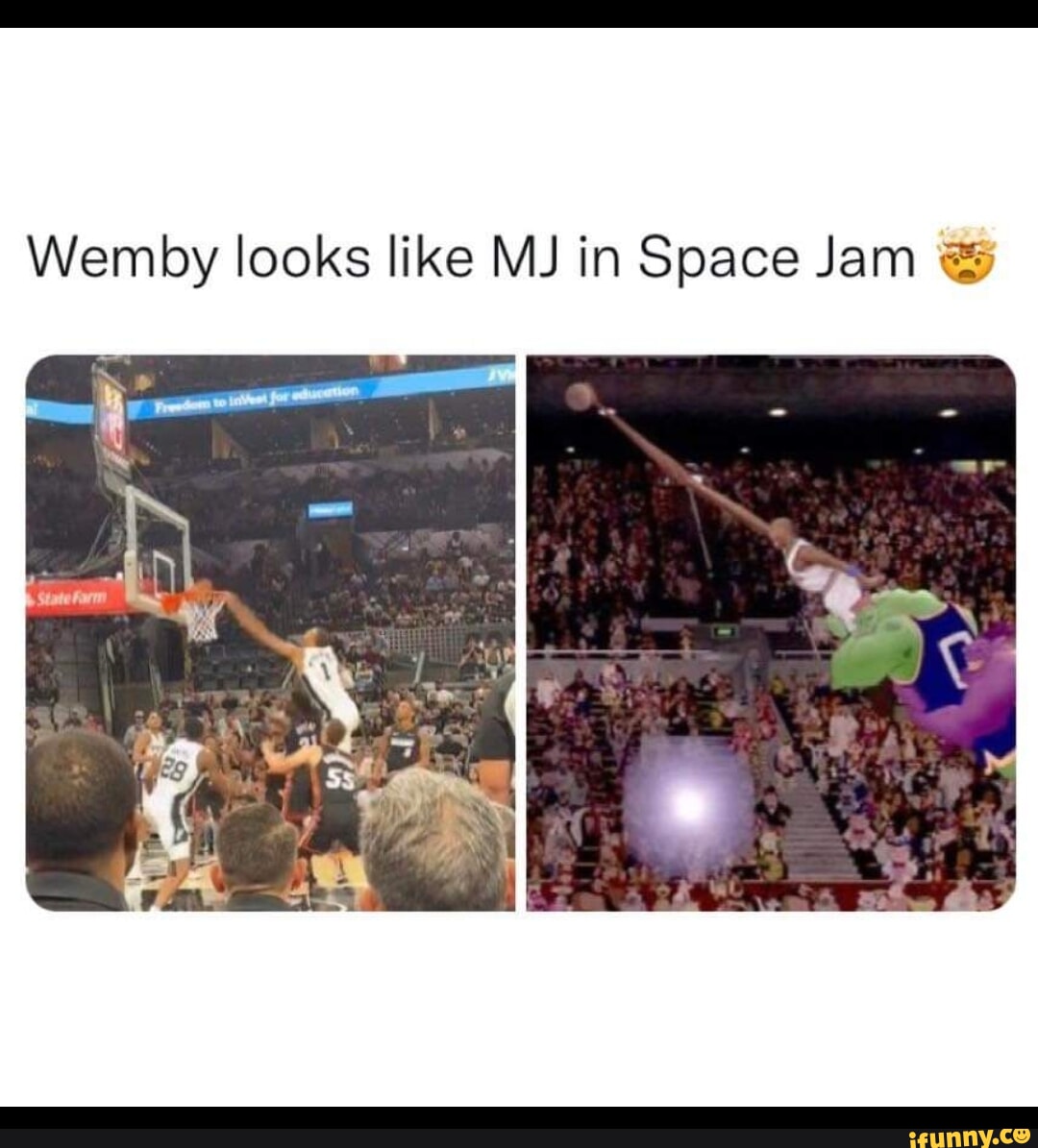 Wemby Looks Like Mj In Space Jam Ifunny