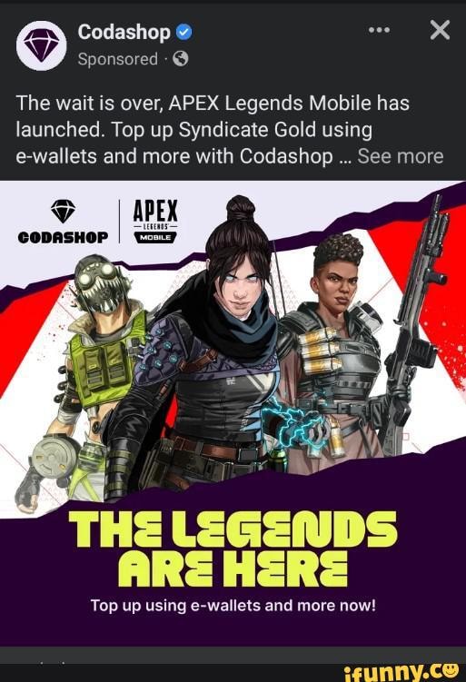 Codashop Sponsored The Wait Is Over Apex Legends Mobile Has Launched