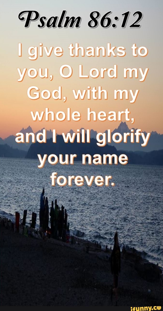 Psalm I Give Thanks To You O Lord My God With My Whole Heart And I