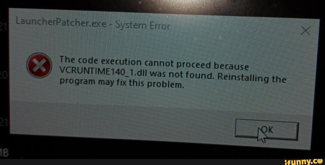 The Code Execution Cannot Proceed Because Nd Reinstalling The