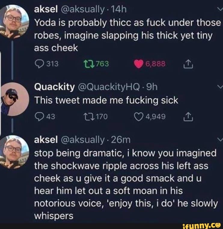 Yoda Is Probably Thicc As Fuck Under Those Robes Imagine Slapping His Thick Yet Tiny Ass Cheek