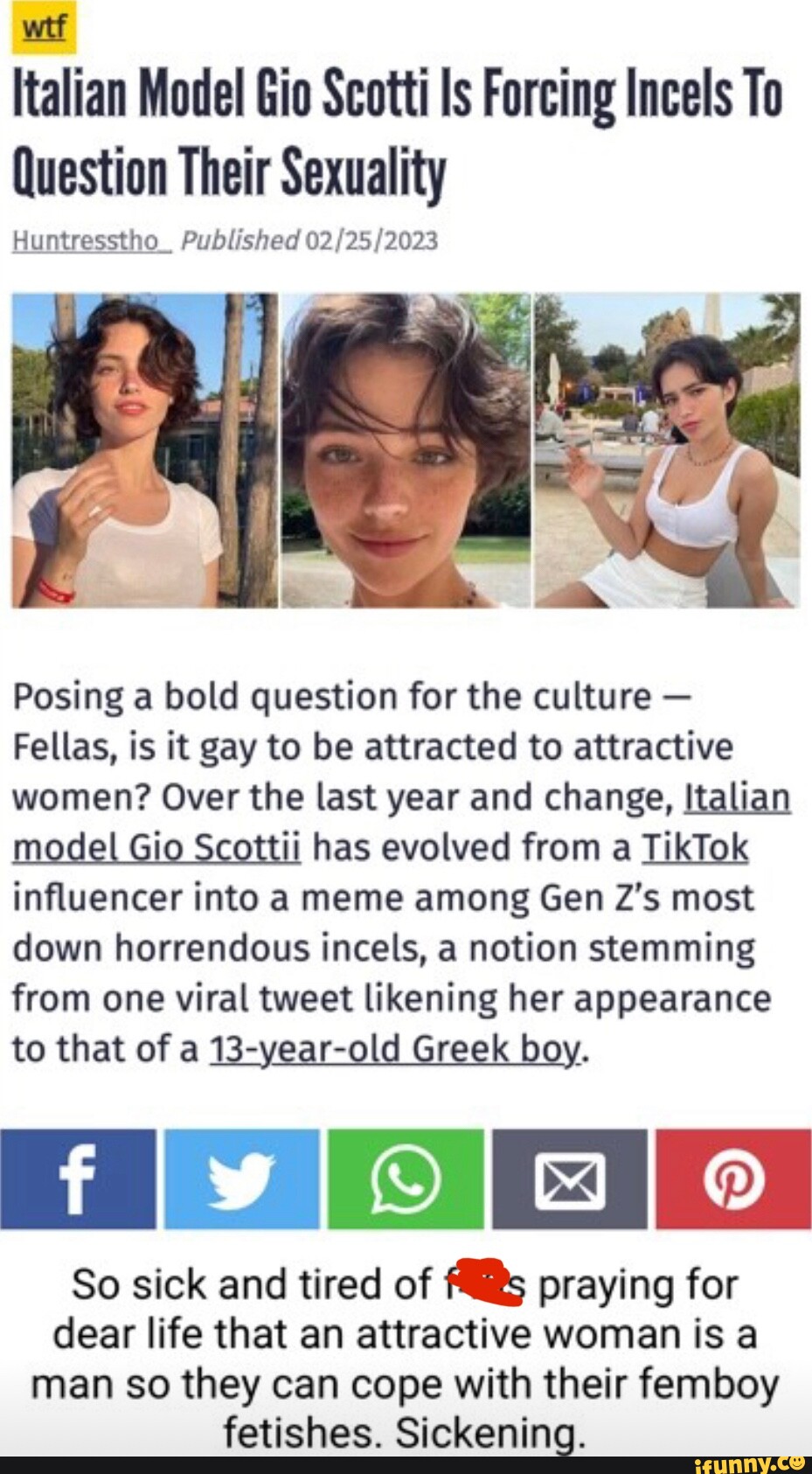 Italian Model Gio Scotti Is Forcing Incels To Question Their Sexuality