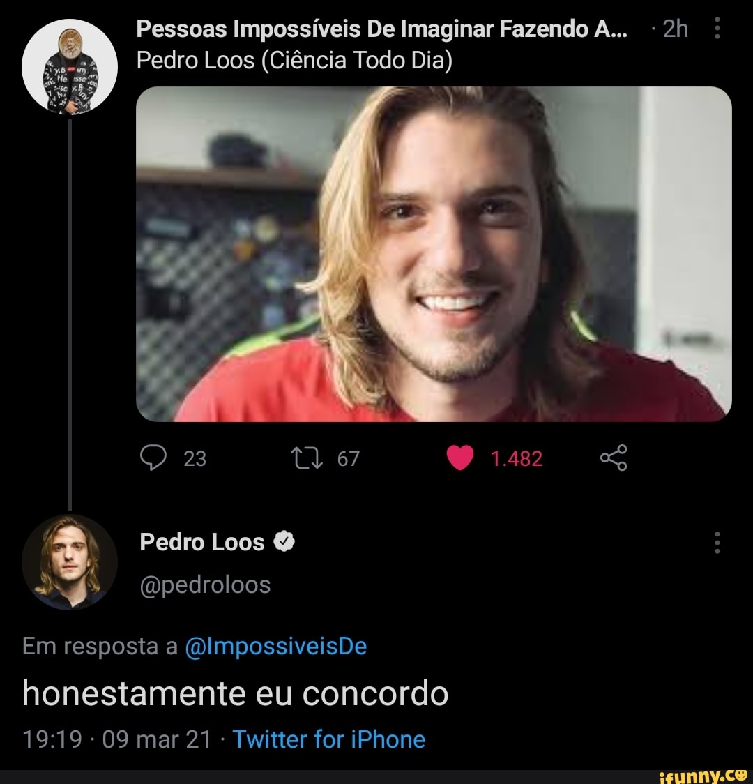 Pessoas Imposs Veis De Imaginar Fazendo A Pedro Loos Ci Ncia Todo