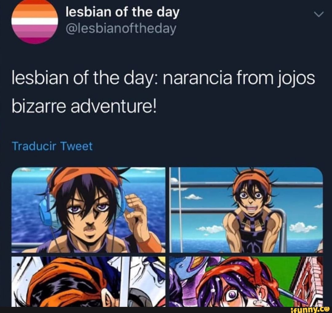 Lesbian Of The Day Narancia From Jojos Bizarre Adventure Ifunny