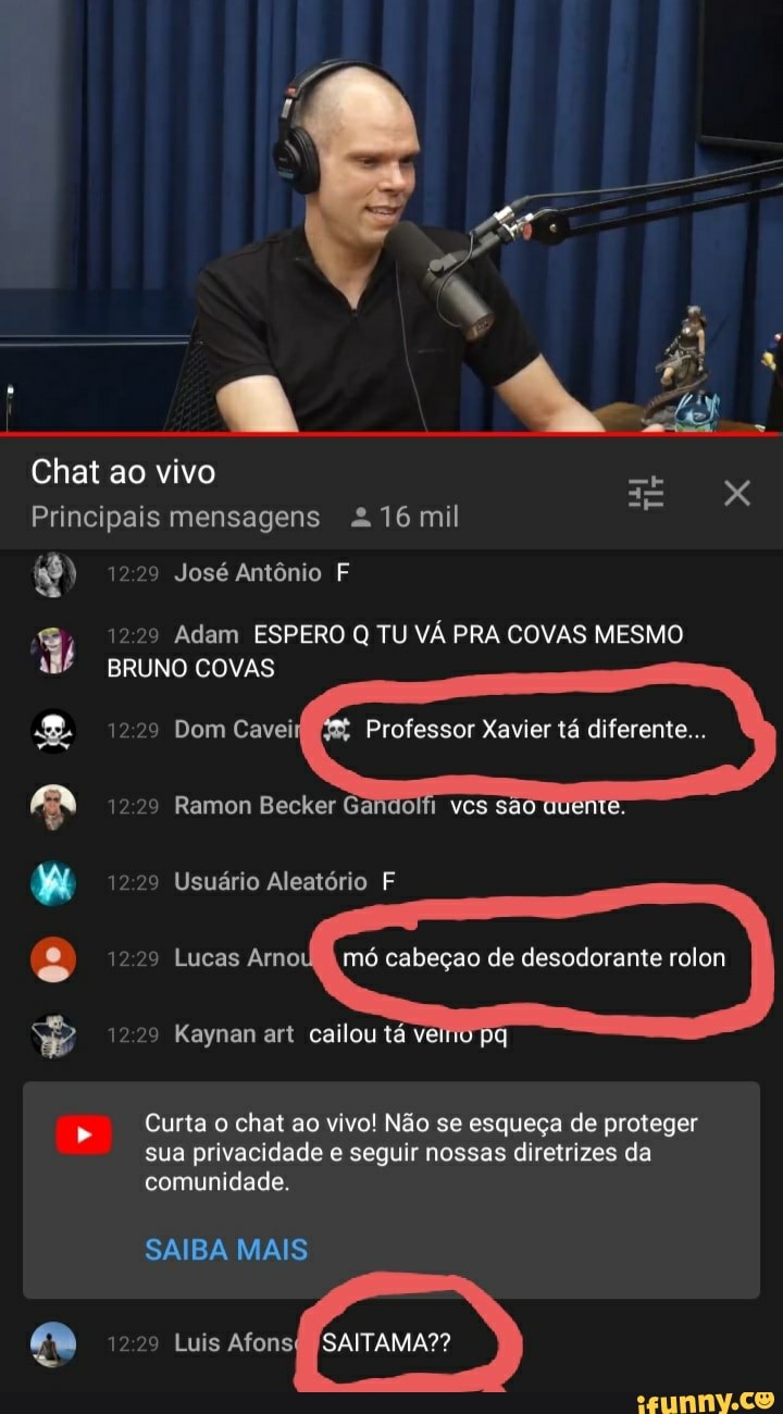 Chat Ao Vivo Principais Mensagens Mil Jos Ant Nio F Adam