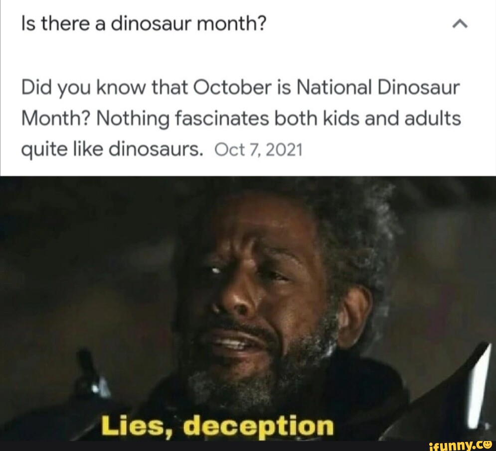 Is There A Dinosaur Month Did You Know That October Is National