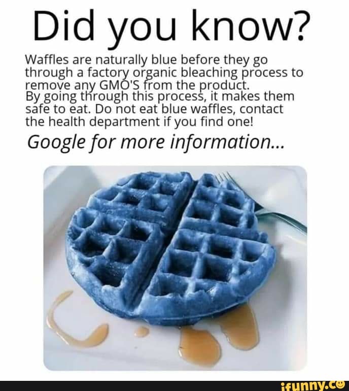 Did You Know Waffles Are Naturally Blue Before They Go Through A