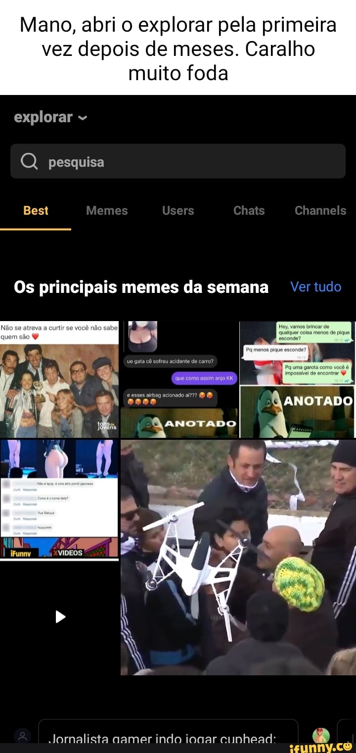 Mano Abri O Explorar Pela Primeira Vez Depois De Meses Caralho Muito