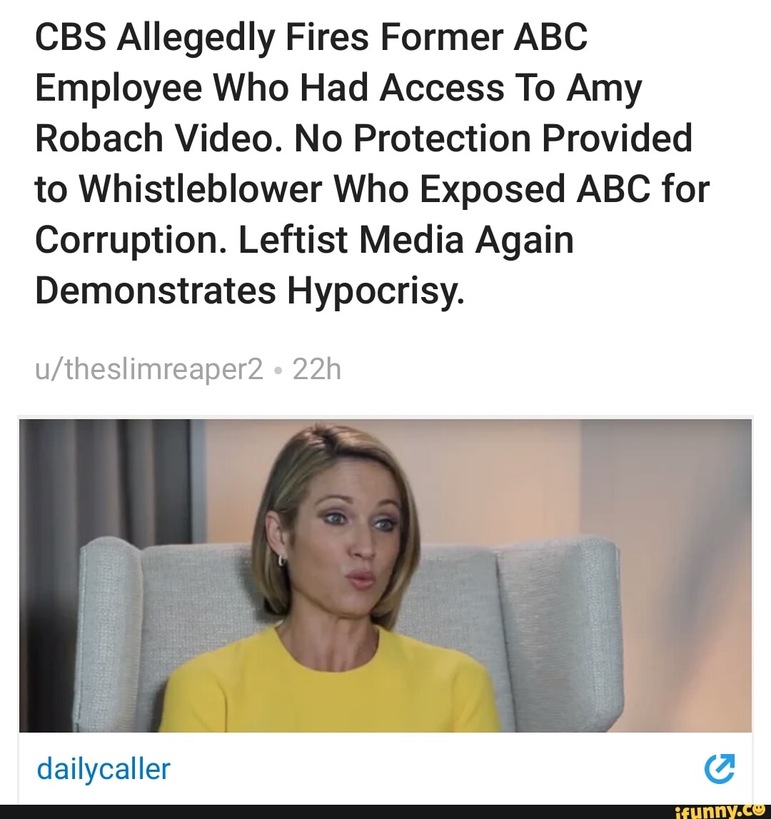 CBS Allegedly Fires Former ABC Employee Who Had Access To Amy Robach