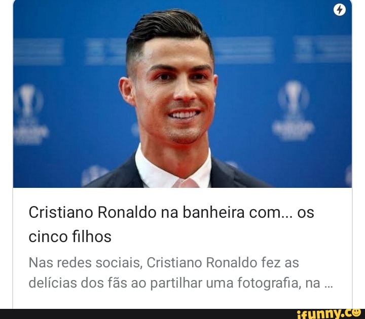 Cristiano Ronaldo Na Banheira Os Cinco Filhos Nas Redes Sociais