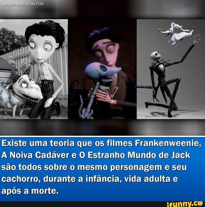 Existe Uma Teoria Que Os Filmes Frankenweenie A Noiva Cad Ver E O