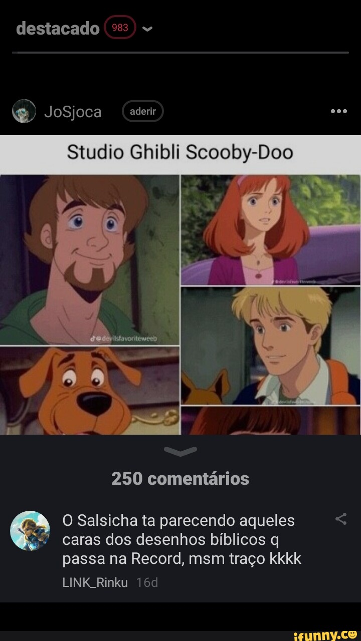 Destacado Josjoca Aderir Studio Ghibli Scooby Doo Coment Rios Bb O