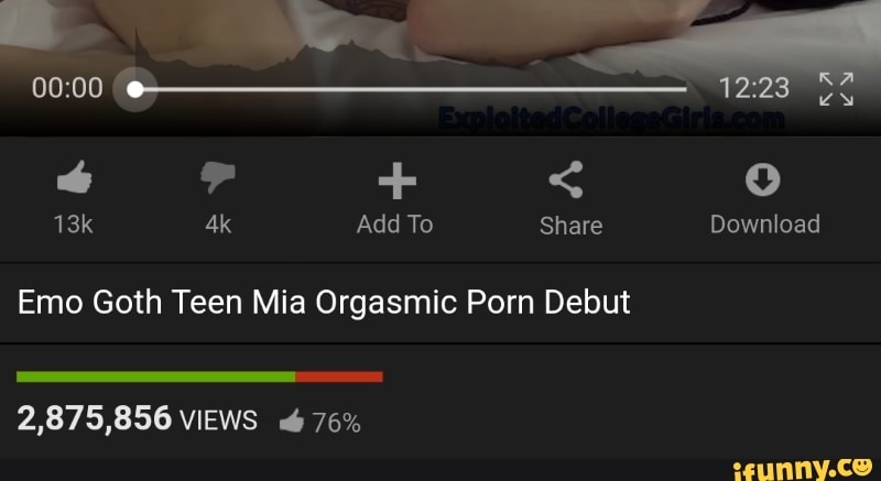 Emo Goth Mia Orgasmic Porn Debut