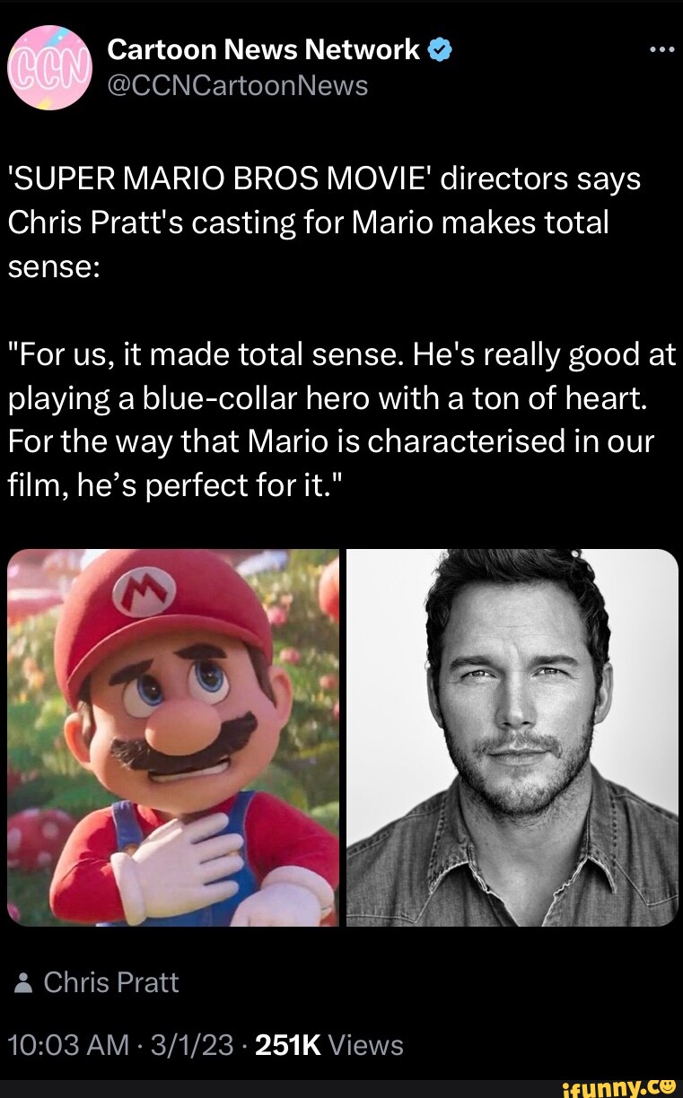 Cartoon News Network Super Mario Bros Movie Directors Says Chris