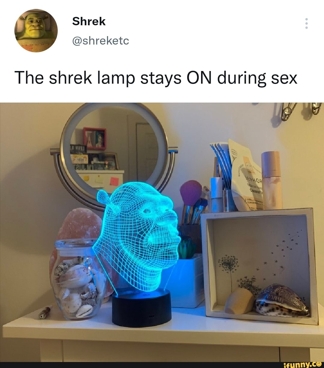 The Shrek Lamp Stays On During Sex Ifunny