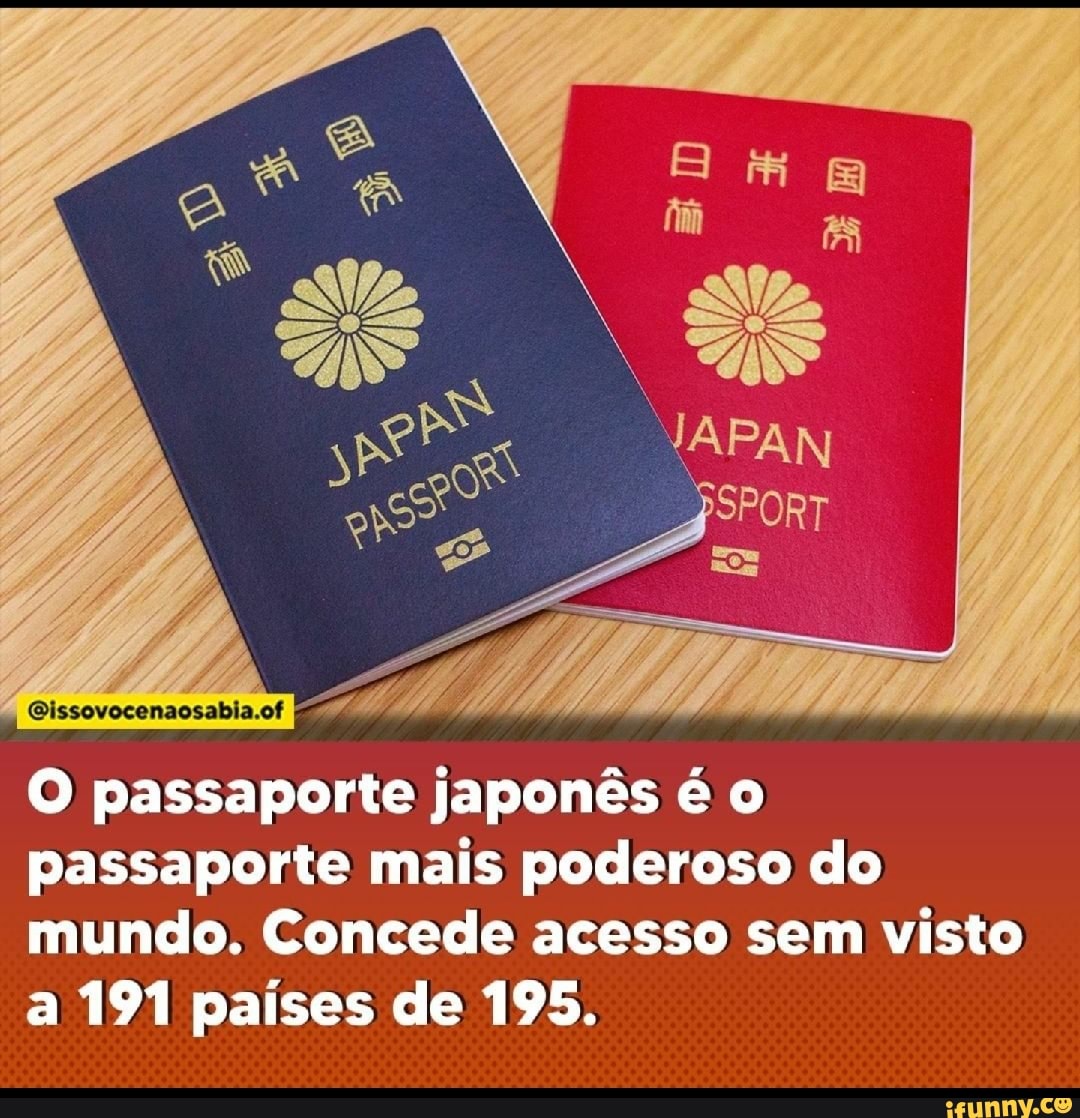 O Passaporte Japon S O Passaporte Mais Poderoso Do Mundo Concede