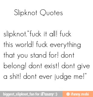 Fuck This World Slipknot Telegraph