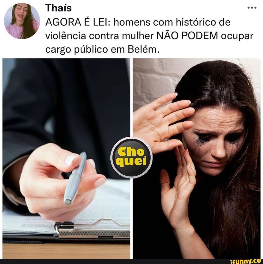 Thaís AGORA É LEI homens histórico de violência contra mulher NÃO