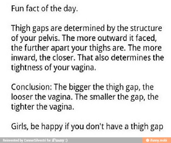 Fun Fact Of The Day Thigh Gaps Are Determined By The Structure Of Your