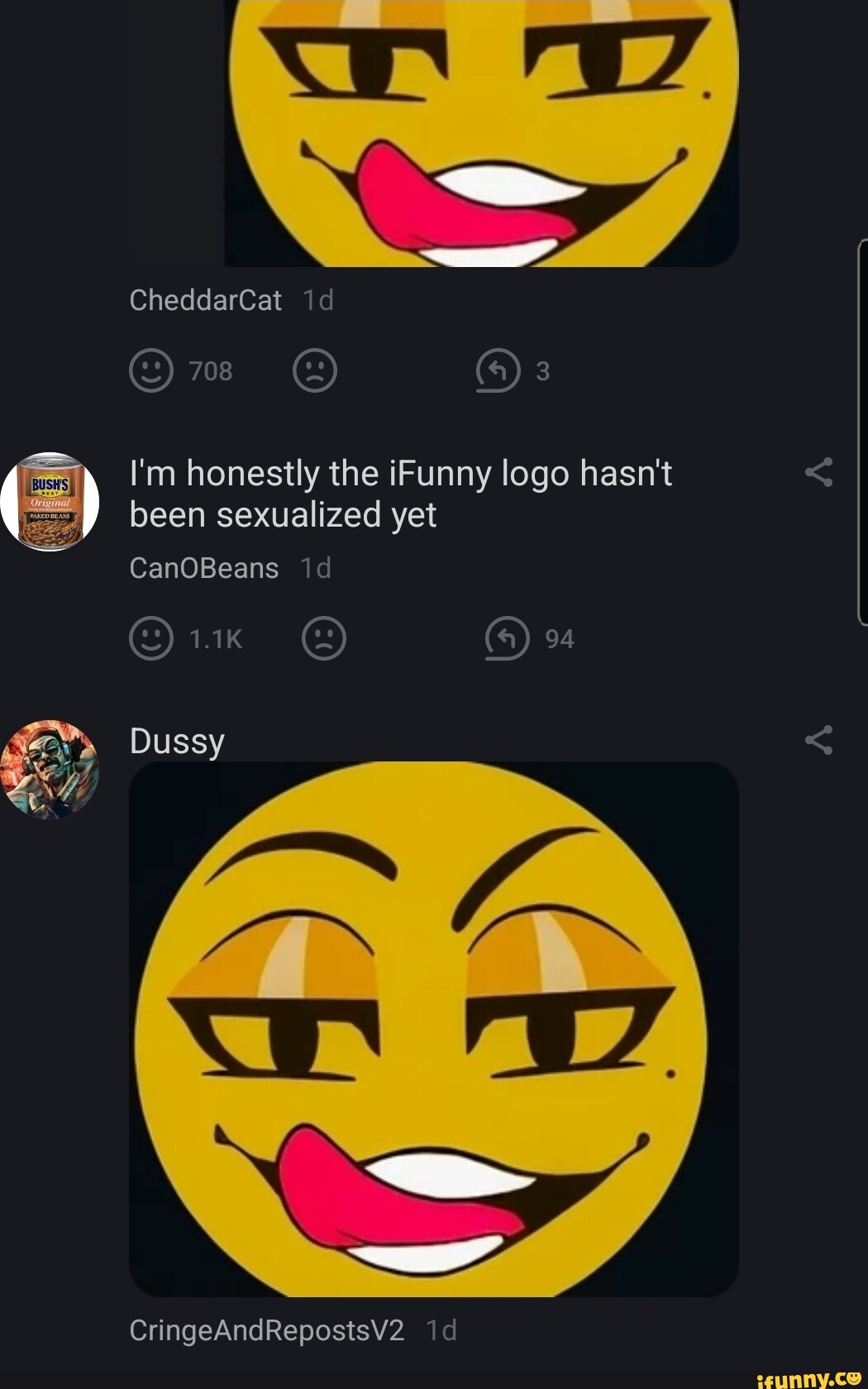 CheddarCat 708 I M Honestly The IFunny Logo Hasn T Been Sexualized Yet