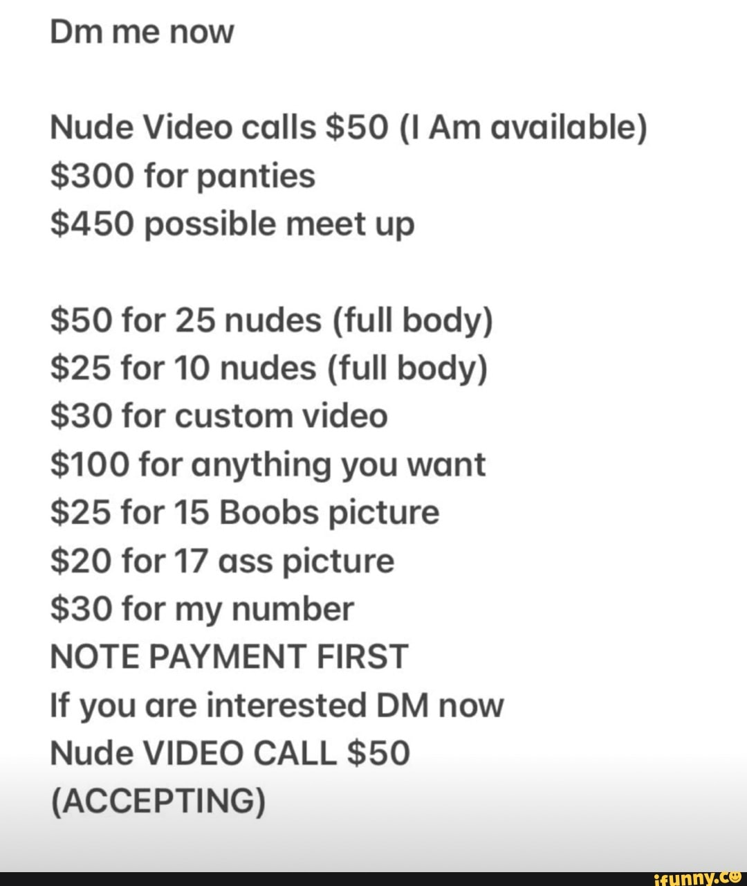 Dm Me Now Nude Video Calls Am Available For Panties