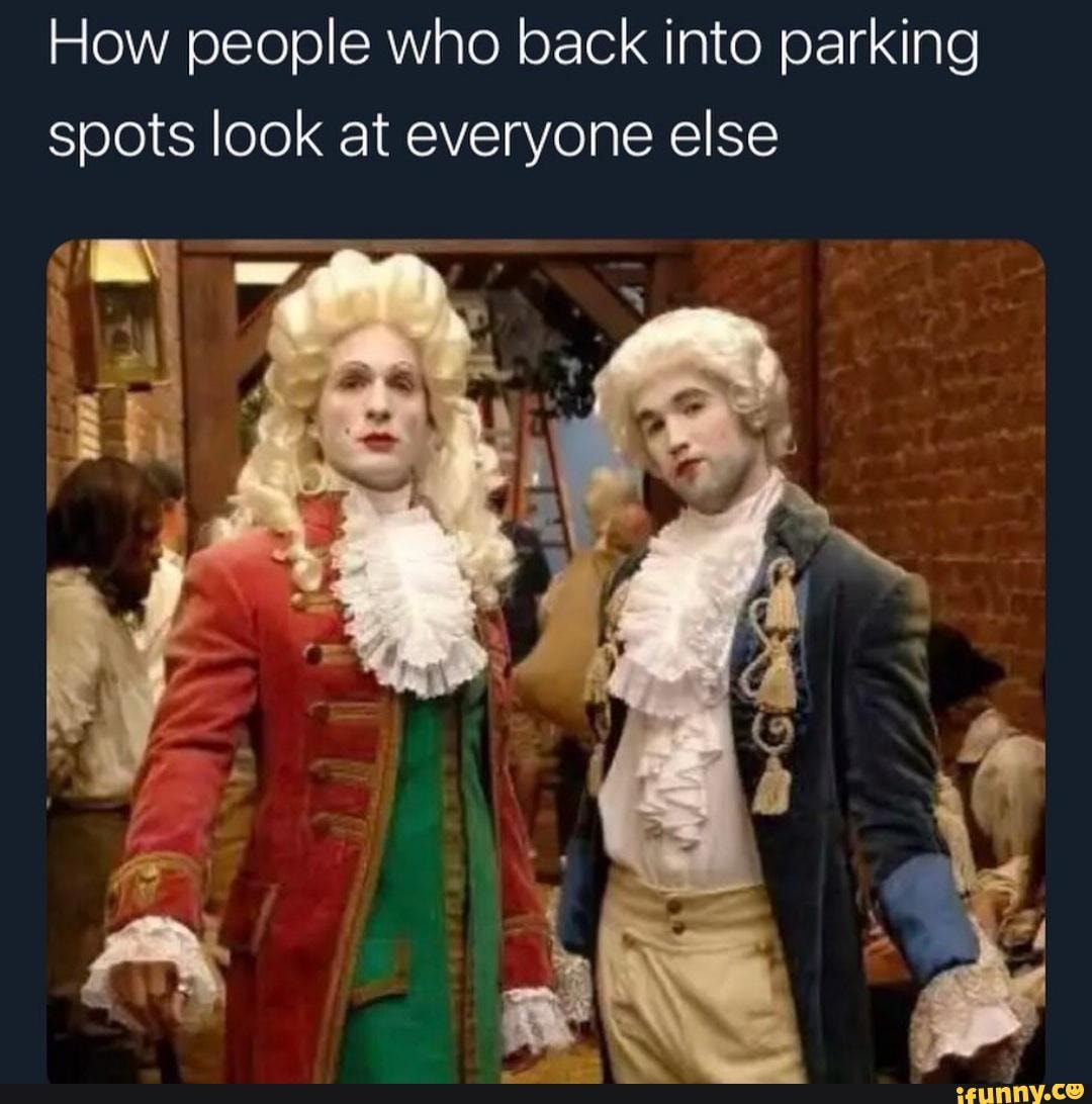 Memes And Things Vol How People Who Back Into Parking Spots Look