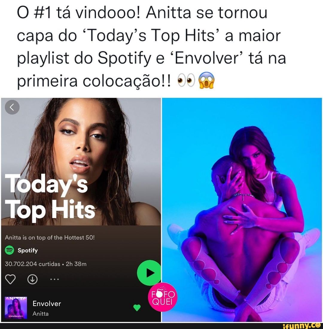 O 1 tá vindooo Anitta se tornou capa do Today s Top Hits a maior