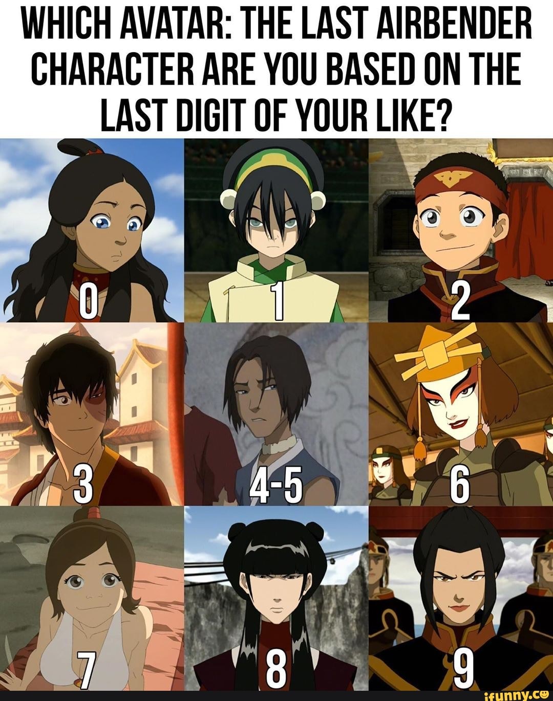 Which Avatar The Last Airbender Character Are You Based On The Last