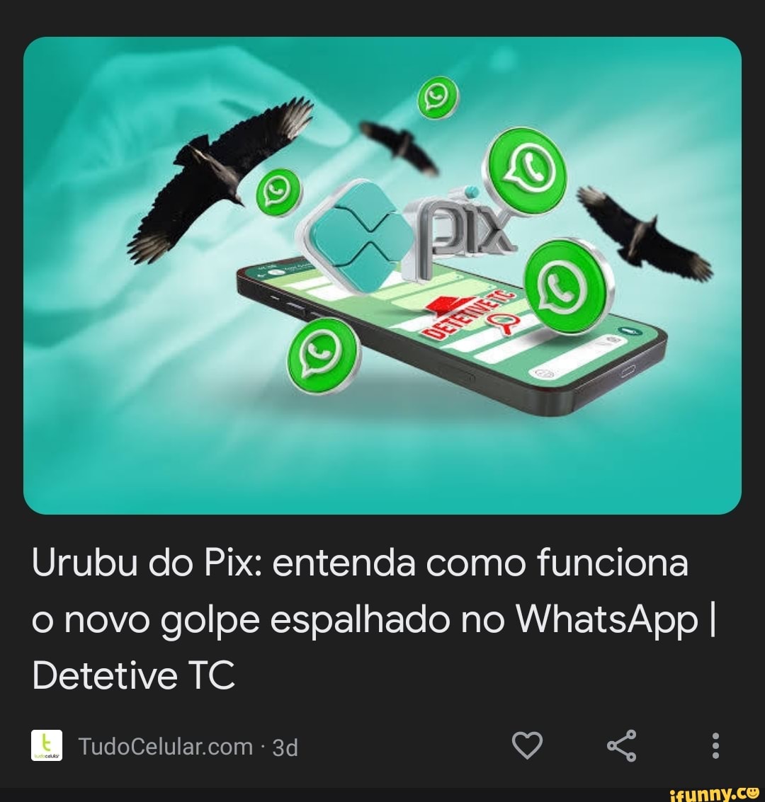 Urubu Do Pix Entenda Como Funciona O Novo Golpe Espalhado No WhatsApp