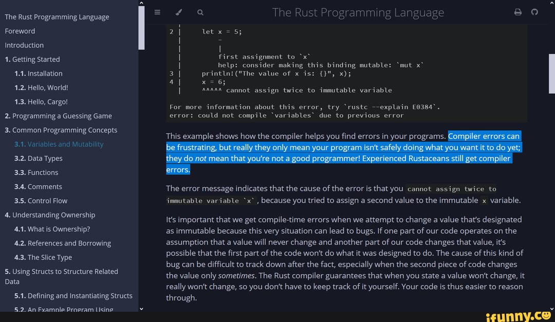 The Rust Programming Language Foreword Introduction 1 Getting Started