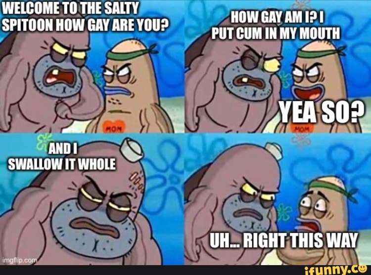 Welcome To The Salty Spitoon How Gay Are You Swallow It Whole How Gay