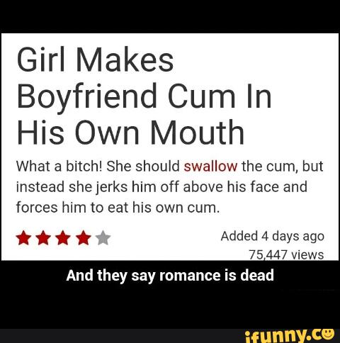 Making boyfriend cum