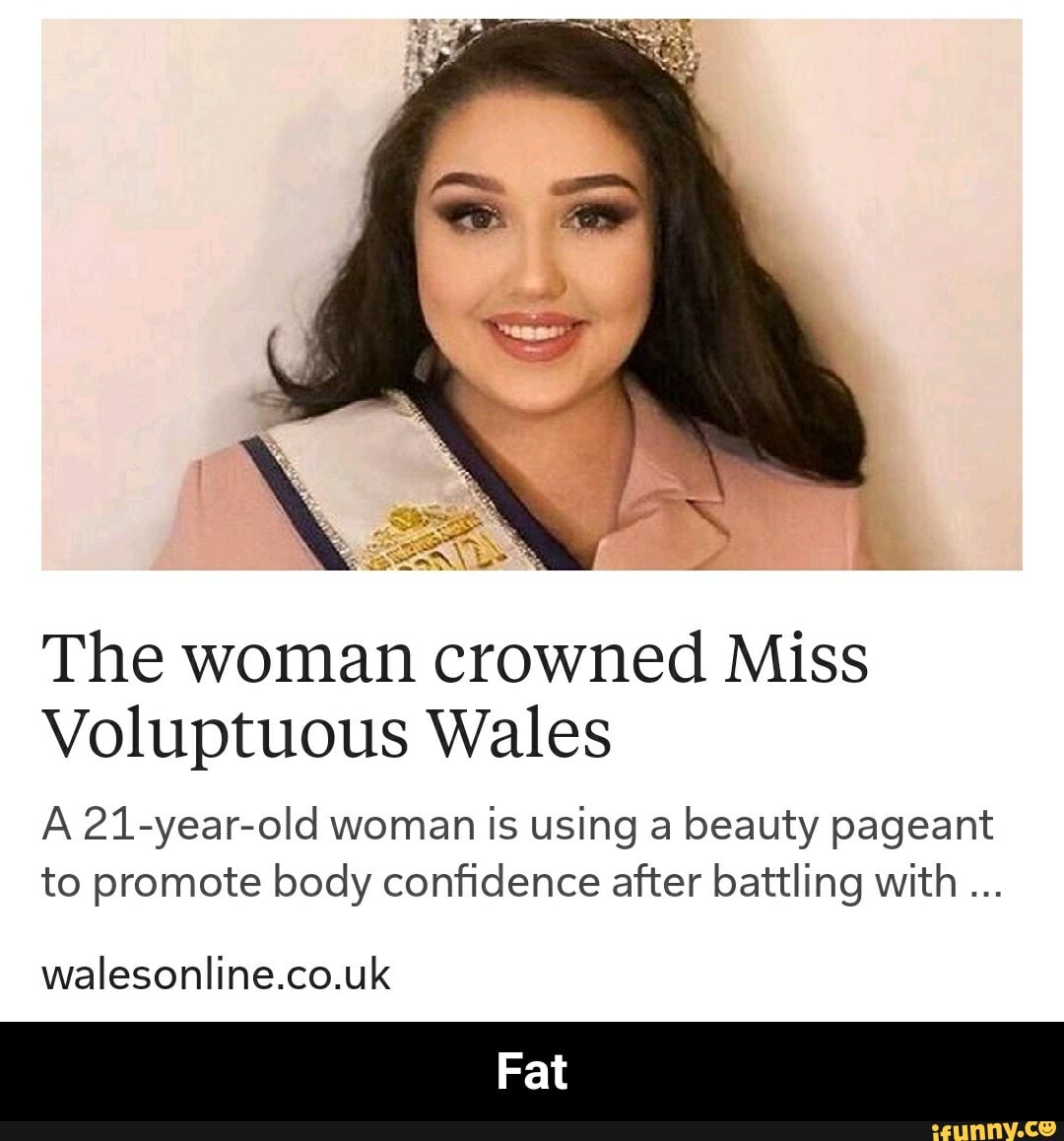 The Woman Crowned Miss Voluptuous Wales A Year Old Woman Is Using A