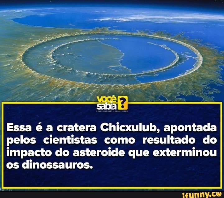 Essa é a cratera Chicxulub apontada pelos cientistas como resultado do