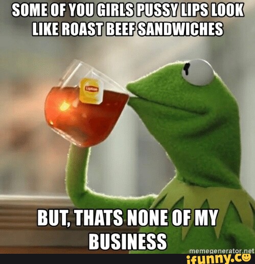 SOME OF YOU GIRLS PUSSY LIPS LOOK LIKE ROAST BEEF SANDWICHES BUT THATS NONE OF MY BUSINESS