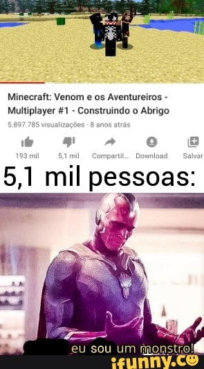 Minecraft Venom E Os Aventureiros Multiplayer Construindo O Abrigo