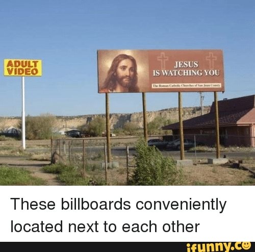 JESUS These Billboards Conveniently Located Next To Each Other IFunny