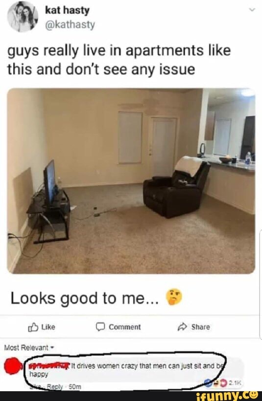 Guys Really Live In Apartments Like This And Don T See Any Issue IFunny   001e1987381bf55b28e26a7dca501e91964064b7cab3d6f3455f712479b021e3 1 