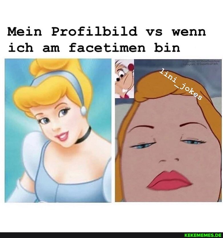 Mein Profilbild vs wenn ich am facetimen bin