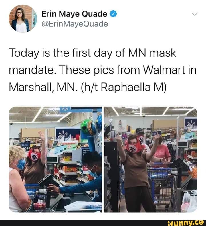 Today is the first day of MN mask mandate. These pics from Walmart in