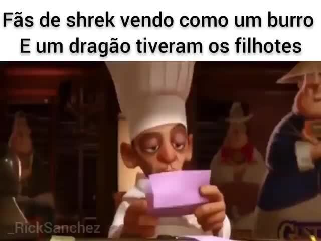 Alazão se refere ao Burro do Shrek, o único q conseguiu pegar um dragão e  ter filhos (Além do seu pai ) - Meme by Cafezinhohmmmm :) Memedroid