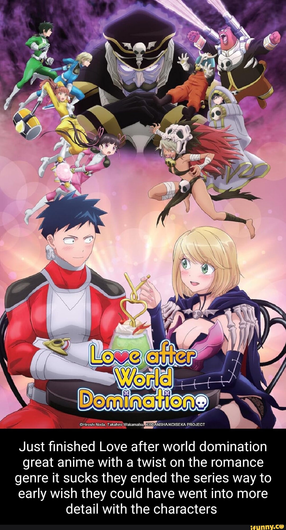 Noda, ANSHAKOISE KA PROJECT Just finished Love after world domination great  anime with a twist on