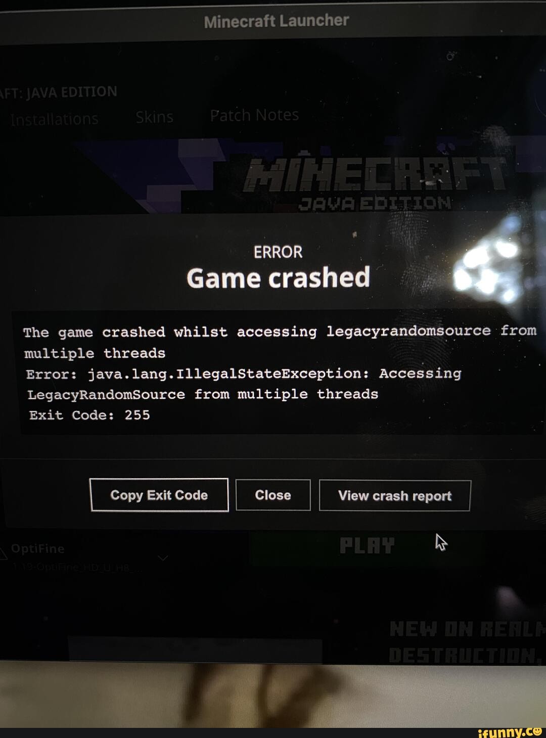 Minecraft Launcher ERROR Game Crashed The Game Crashed Whilst Accessing ...