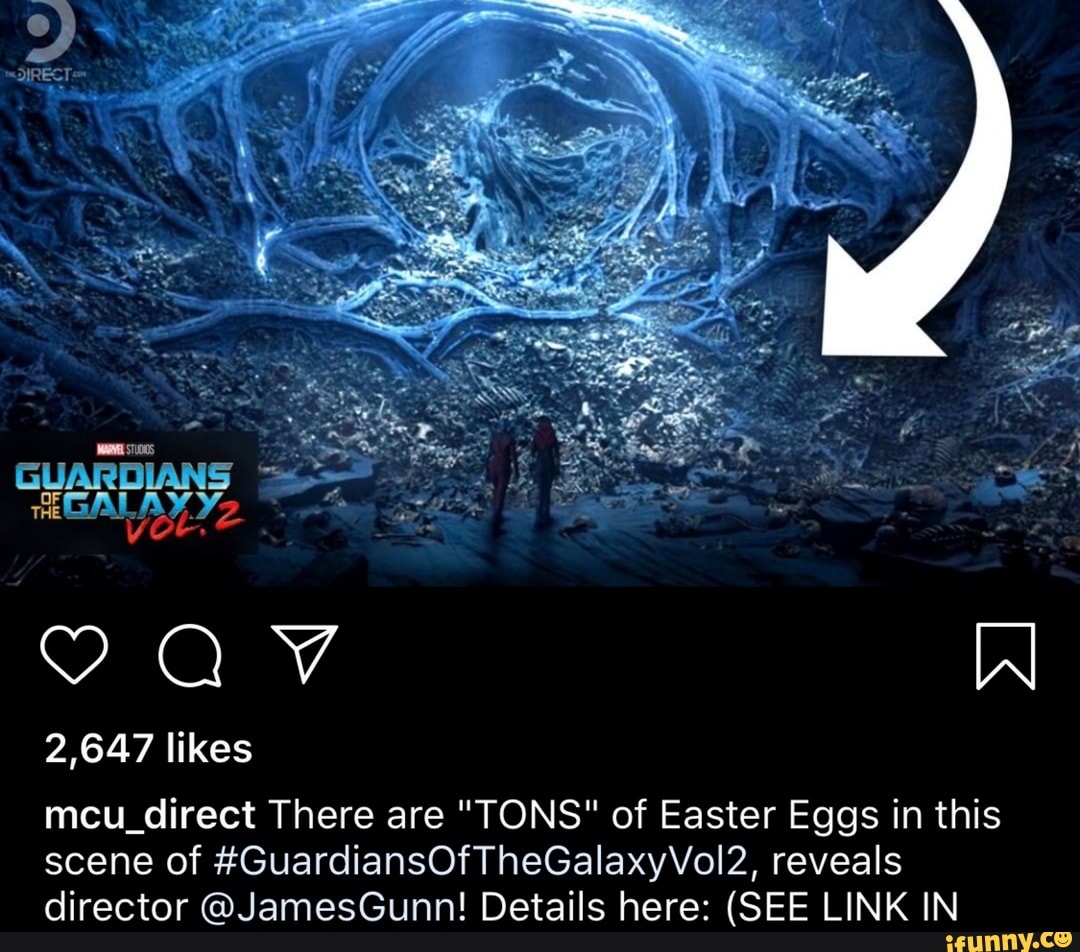 mcu_direct There are "TONS" of Easter Eggs in this
scene of #GuardiansOfTheGalaxyVol2, reveals
director @JamesGunn! Details here: (SEE LINK IN