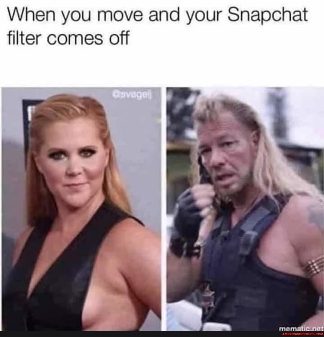 When you move and your Snapchat filter comes off