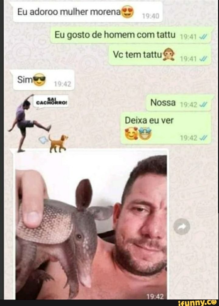 Eu adoroo mulher morena
Eu gosto de homem com tattu
Vc tem tattu$%
Nossa
Deixa eu ver
us
1942