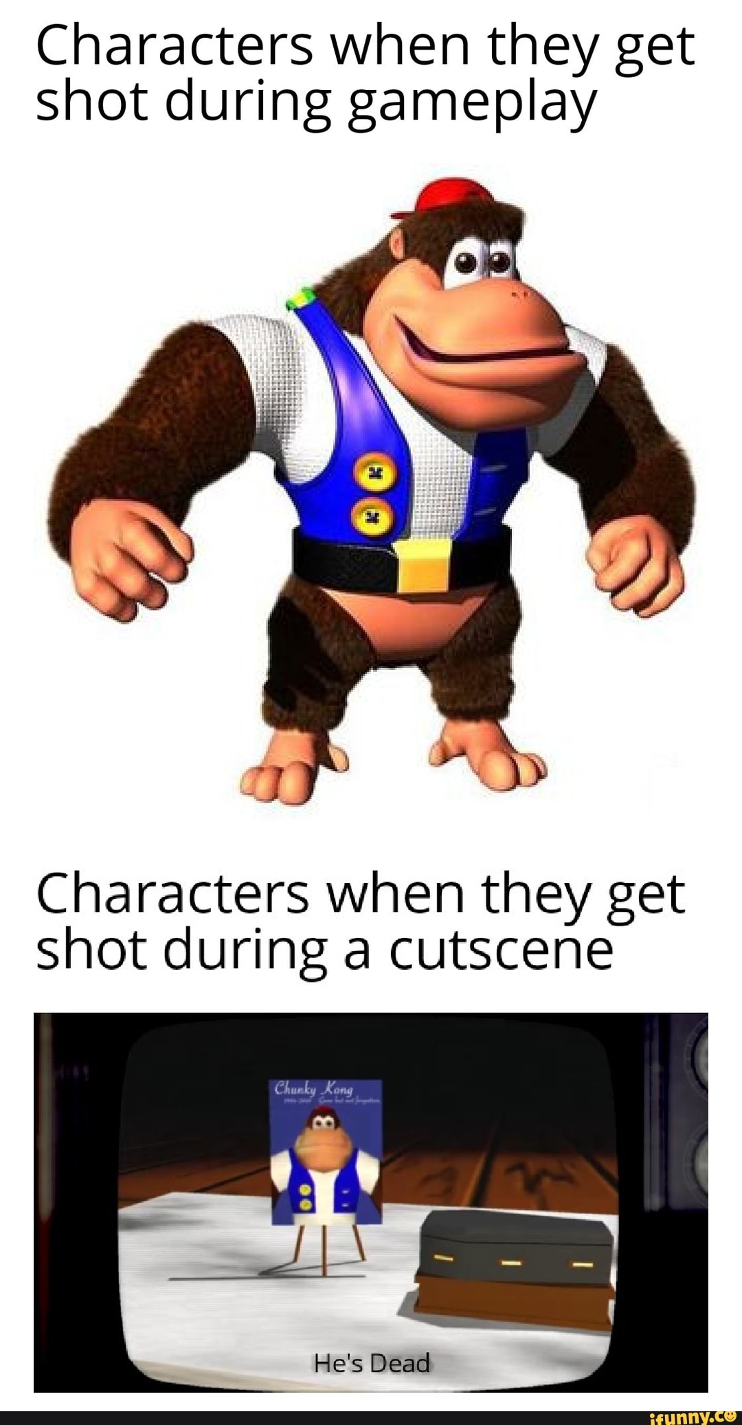 Characters when they get shot during gameplay Characters when they get ...