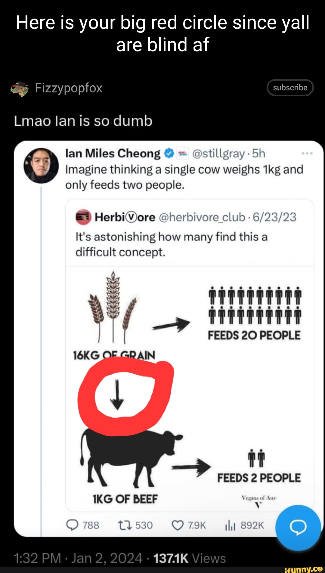 Here is your big red circle since yall are blind af Fizzypopfox