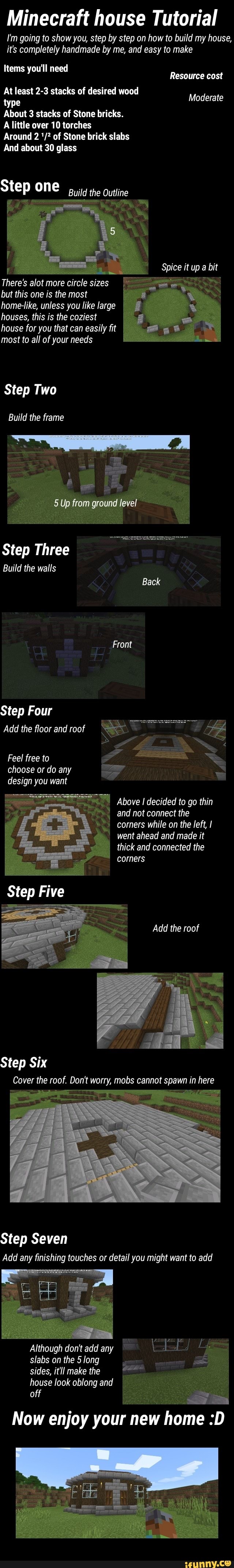 Minecraft house Tutorial I'm going to showyou, step by step on how to ...