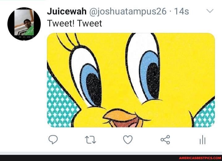 Juicewah @joshuatampus26
Tweet! Tweet
oo wv